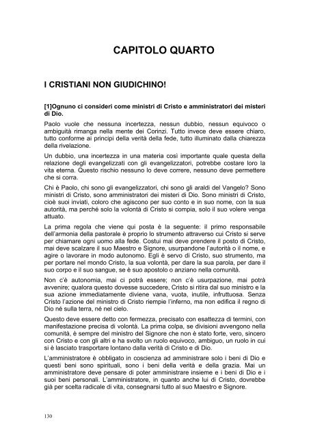 PRIMA LETTERA AI CORINZI - Parrocchia GOTTOLENGO