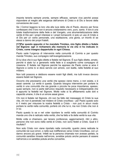 PRIMA LETTERA AI CORINZI - Parrocchia GOTTOLENGO