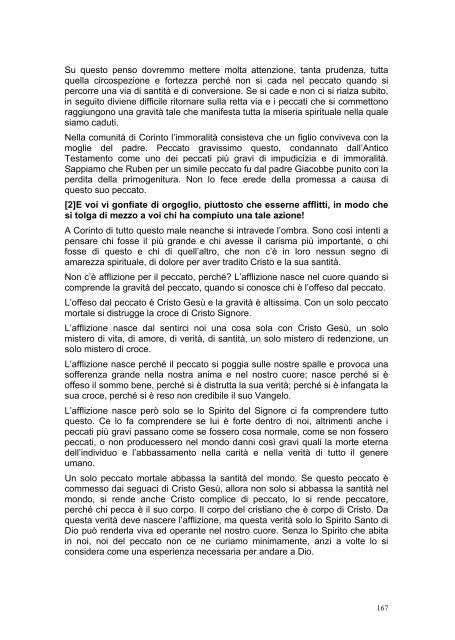 PRIMA LETTERA AI CORINZI - Parrocchia GOTTOLENGO