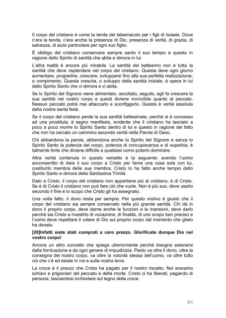 PRIMA LETTERA AI CORINZI - Parrocchia GOTTOLENGO