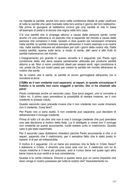 PRIMA LETTERA AI CORINZI - Parrocchia GOTTOLENGO