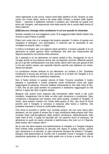 PRIMA LETTERA AI CORINZI - Parrocchia GOTTOLENGO