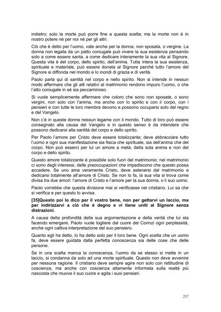 PRIMA LETTERA AI CORINZI - Parrocchia GOTTOLENGO