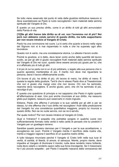 PRIMA LETTERA AI CORINZI - Parrocchia GOTTOLENGO