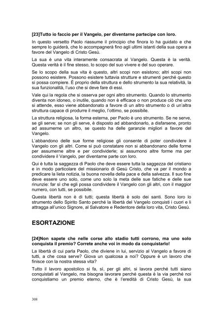 PRIMA LETTERA AI CORINZI - Parrocchia GOTTOLENGO