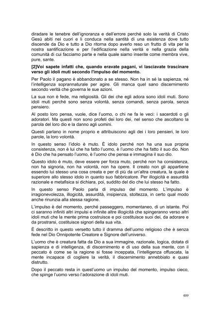 PRIMA LETTERA AI CORINZI - Parrocchia GOTTOLENGO