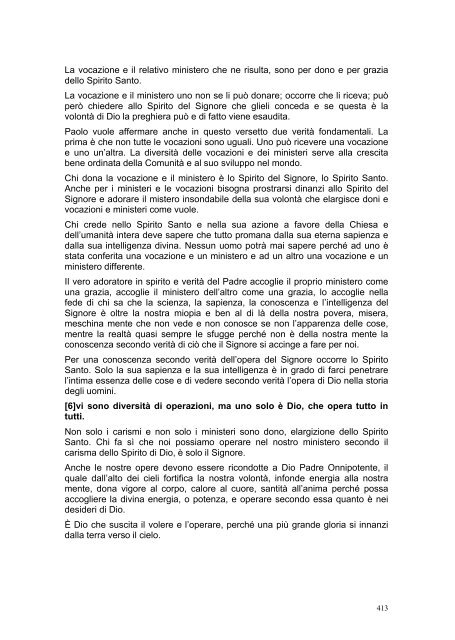 PRIMA LETTERA AI CORINZI - Parrocchia GOTTOLENGO