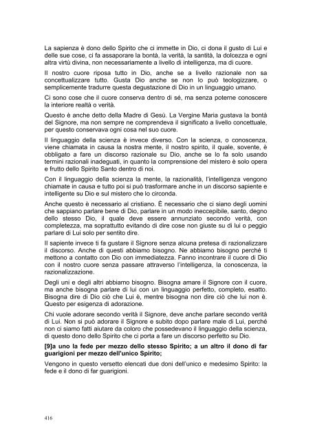 PRIMA LETTERA AI CORINZI - Parrocchia GOTTOLENGO