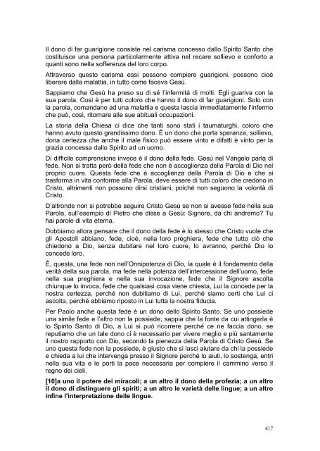 PRIMA LETTERA AI CORINZI - Parrocchia GOTTOLENGO