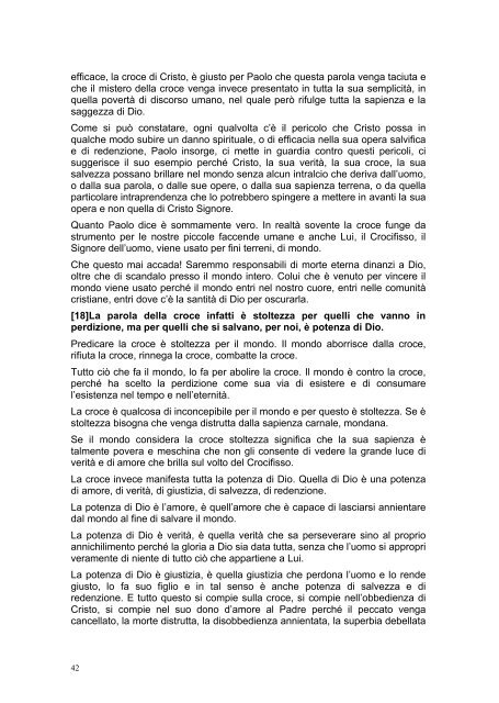 PRIMA LETTERA AI CORINZI - Parrocchia GOTTOLENGO