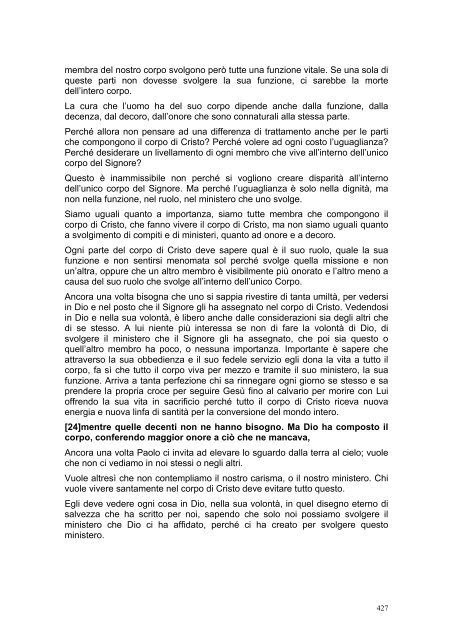 PRIMA LETTERA AI CORINZI - Parrocchia GOTTOLENGO