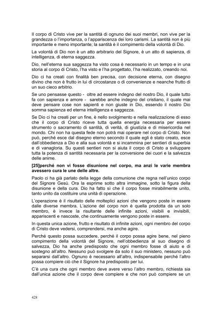 PRIMA LETTERA AI CORINZI - Parrocchia GOTTOLENGO