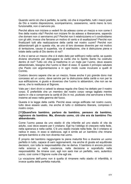 PRIMA LETTERA AI CORINZI - Parrocchia GOTTOLENGO