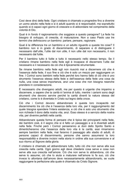 PRIMA LETTERA AI CORINZI - Parrocchia GOTTOLENGO