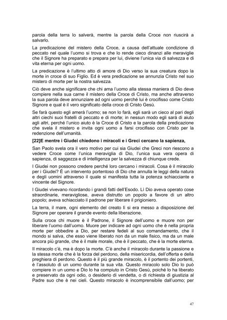 PRIMA LETTERA AI CORINZI - Parrocchia GOTTOLENGO