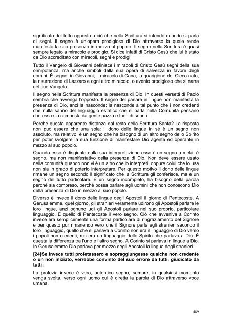 PRIMA LETTERA AI CORINZI - Parrocchia GOTTOLENGO