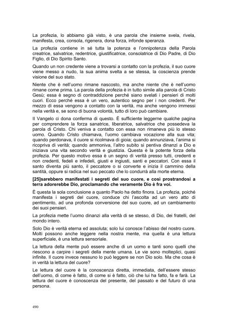 PRIMA LETTERA AI CORINZI - Parrocchia GOTTOLENGO