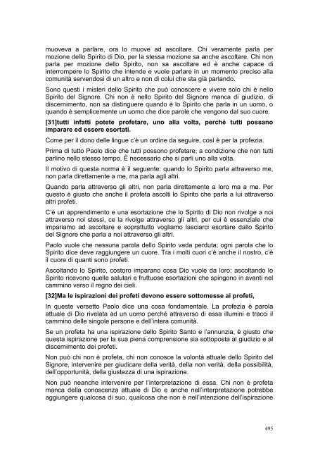 PRIMA LETTERA AI CORINZI - Parrocchia GOTTOLENGO