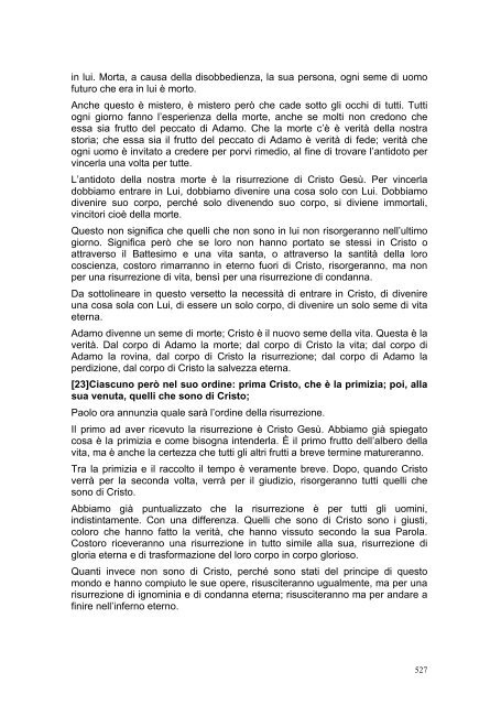 PRIMA LETTERA AI CORINZI - Parrocchia GOTTOLENGO