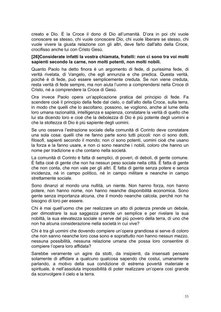 PRIMA LETTERA AI CORINZI - Parrocchia GOTTOLENGO