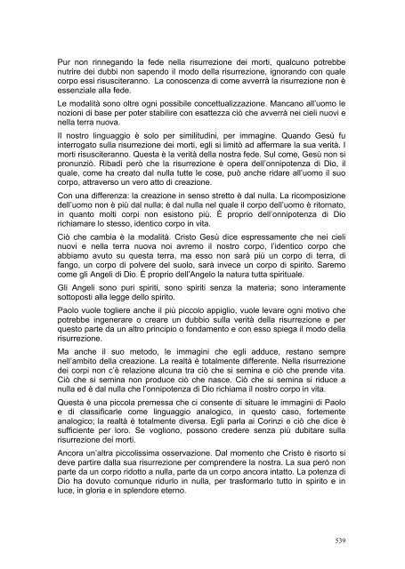 PRIMA LETTERA AI CORINZI - Parrocchia GOTTOLENGO