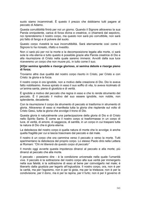 PRIMA LETTERA AI CORINZI - Parrocchia GOTTOLENGO