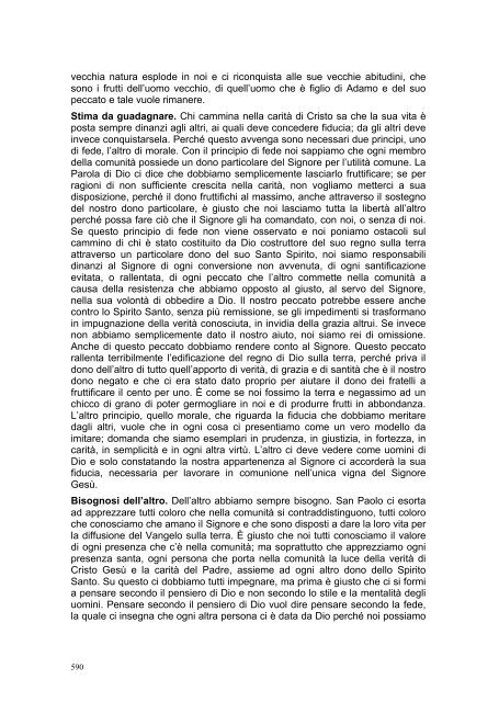 PRIMA LETTERA AI CORINZI - Parrocchia GOTTOLENGO