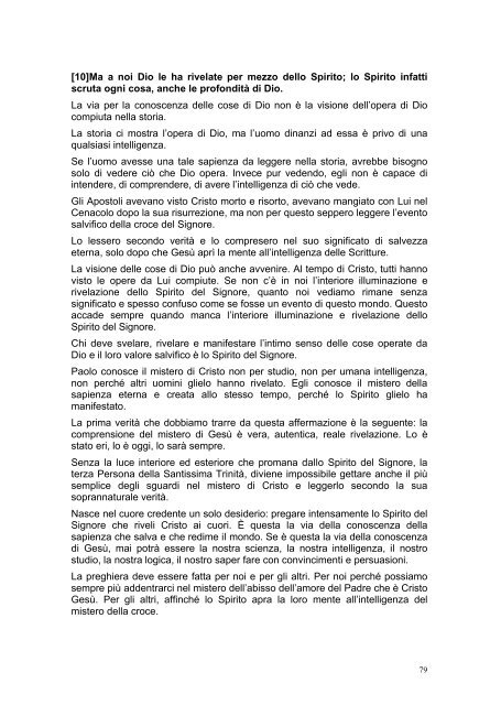 PRIMA LETTERA AI CORINZI - Parrocchia GOTTOLENGO