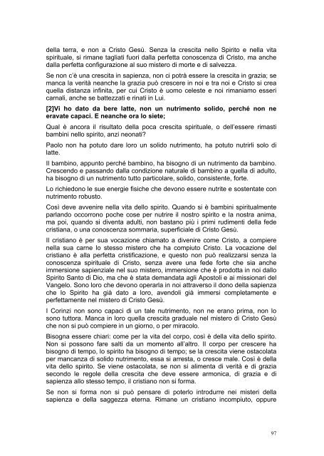 PRIMA LETTERA AI CORINZI - Parrocchia GOTTOLENGO