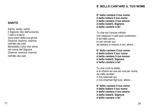 Libretto dei Canti