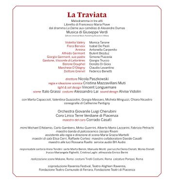 Il libretto - Ravenna Festival