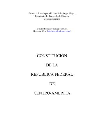 Constitución de la República Federal de Centroamérica. 1824.