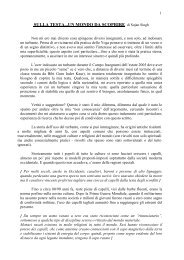 SULLA TESTA...UN MONDO DA SCOPRIRE di ... - Centro Yoga Jap