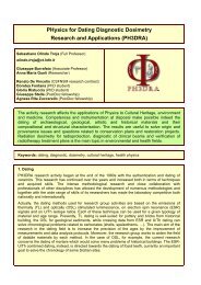 PHysics for Dating Diagnostic Dosimetry Research and Applications (PH3DRA)