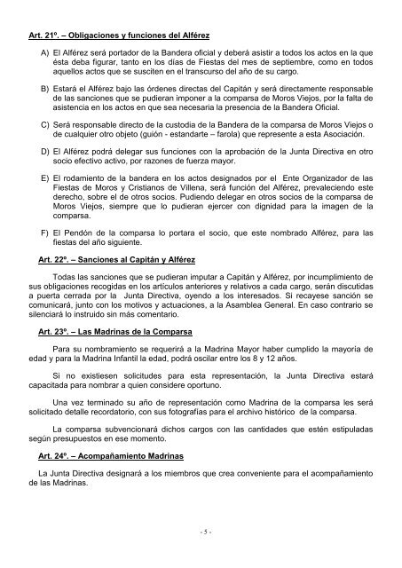 Régimen Interior en PDF - Comparsa de Moros Viejos