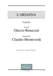 L'ARIANNA Ottavio Rinuccini Claudio Monteverdi - Libretti d'opera ...