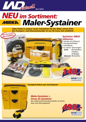 MIRKA Maler-Systainer, 06/2013-1 - Werkzeuge Dietrich