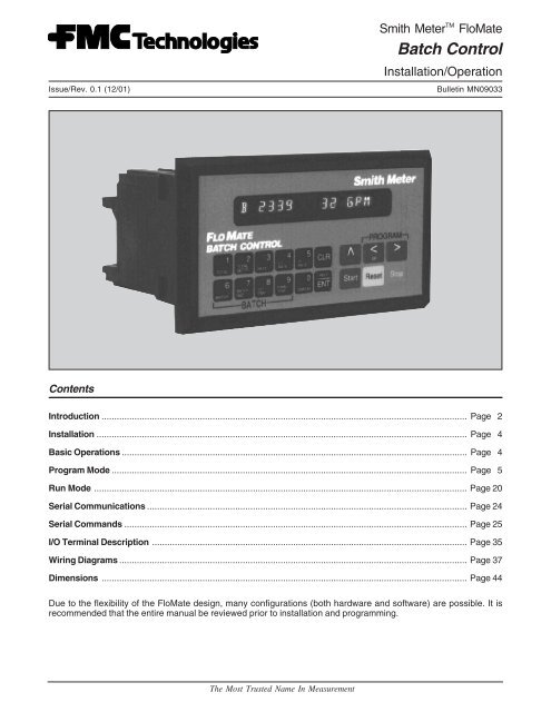 Batch Control - Measurement Solutions