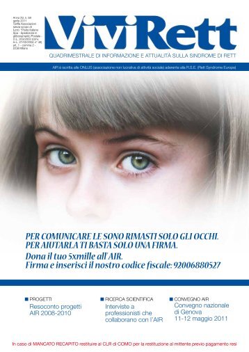 Vivirett 58 - Associazione Italiana Sindrome di Rett