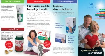 8 tehoainetta nivelille, luustolle ja lihaksille Lievitystä ...