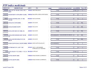 PTP indice medicinale