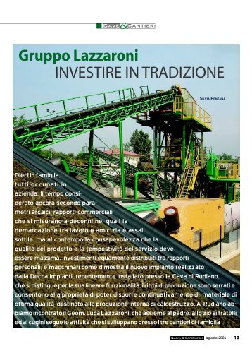 Gruppo Lazzaroni INVESTIRE IN TRADIZIONE - Decca Impianti ...