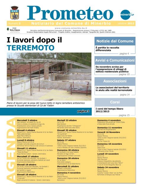 Prometeo Ottobre 2012 - Comune di Minerbio