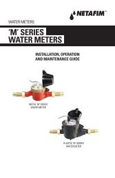 'M' SERIES WATER METERS - Netafim USA