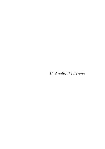 II. Analisi del terreno - Regione Campania - Assessorato Agricoltura