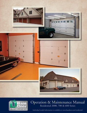 Operation & Maintenance Manual - Midwest Garage Door