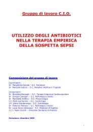 utilizzo degli antibiotici nella terapia empirica della sospetta sepsi