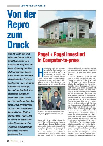 Pagel + Pagel investiert in Computer-to-press Von der Repro zum ...
