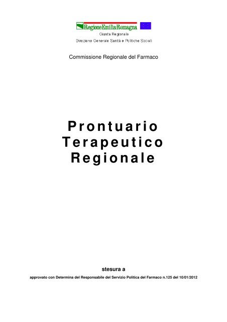 Prontuario Terapeutico Regionale - Parlamento Salute