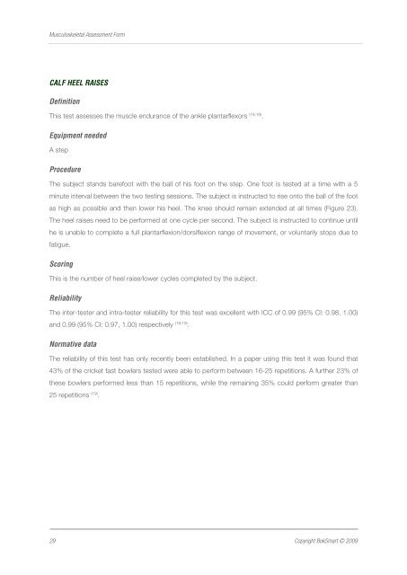 Musculoskeletal Assessmen